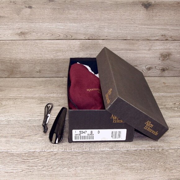 * NEW * $395 Allen Edmonds SANFORD 8 D Bourbon * add $15 new Cedar Trees - Picture 10 of 13